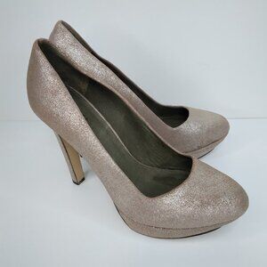 Diesel Metallic Leather Platform Ashly Pumps Size 39